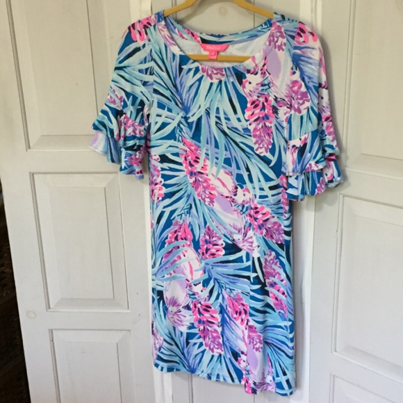 Lilly Pulitzer Dresses & Skirts - Lilly Pulitzer Blue and Pink Mini Dress